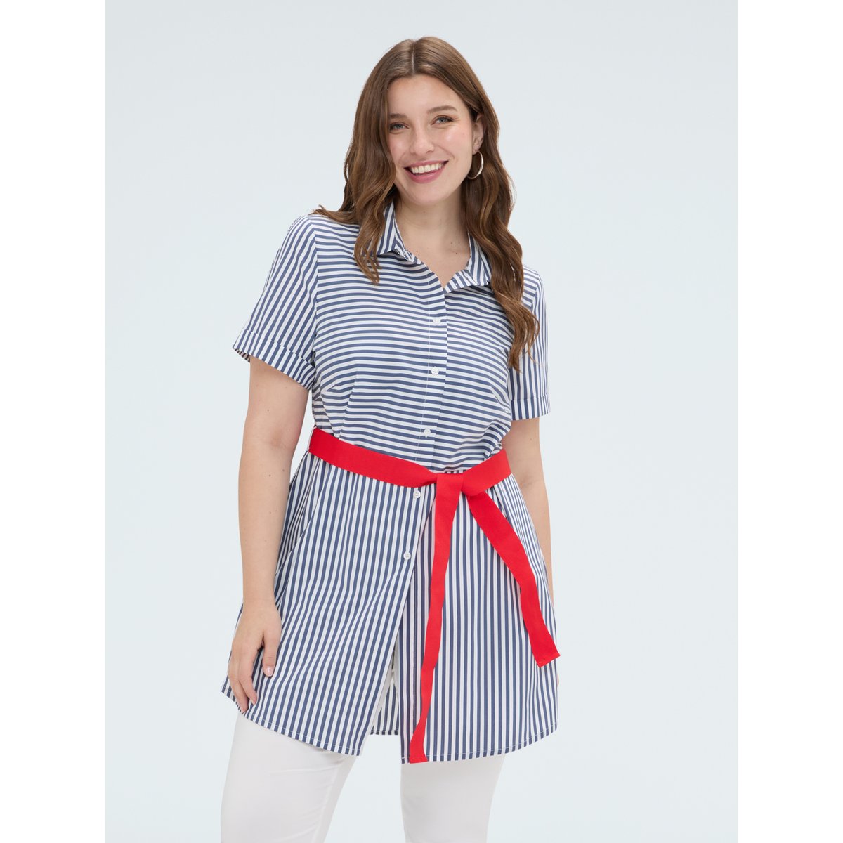 Chemise rayée bleu, FIORELLA RUBINO
