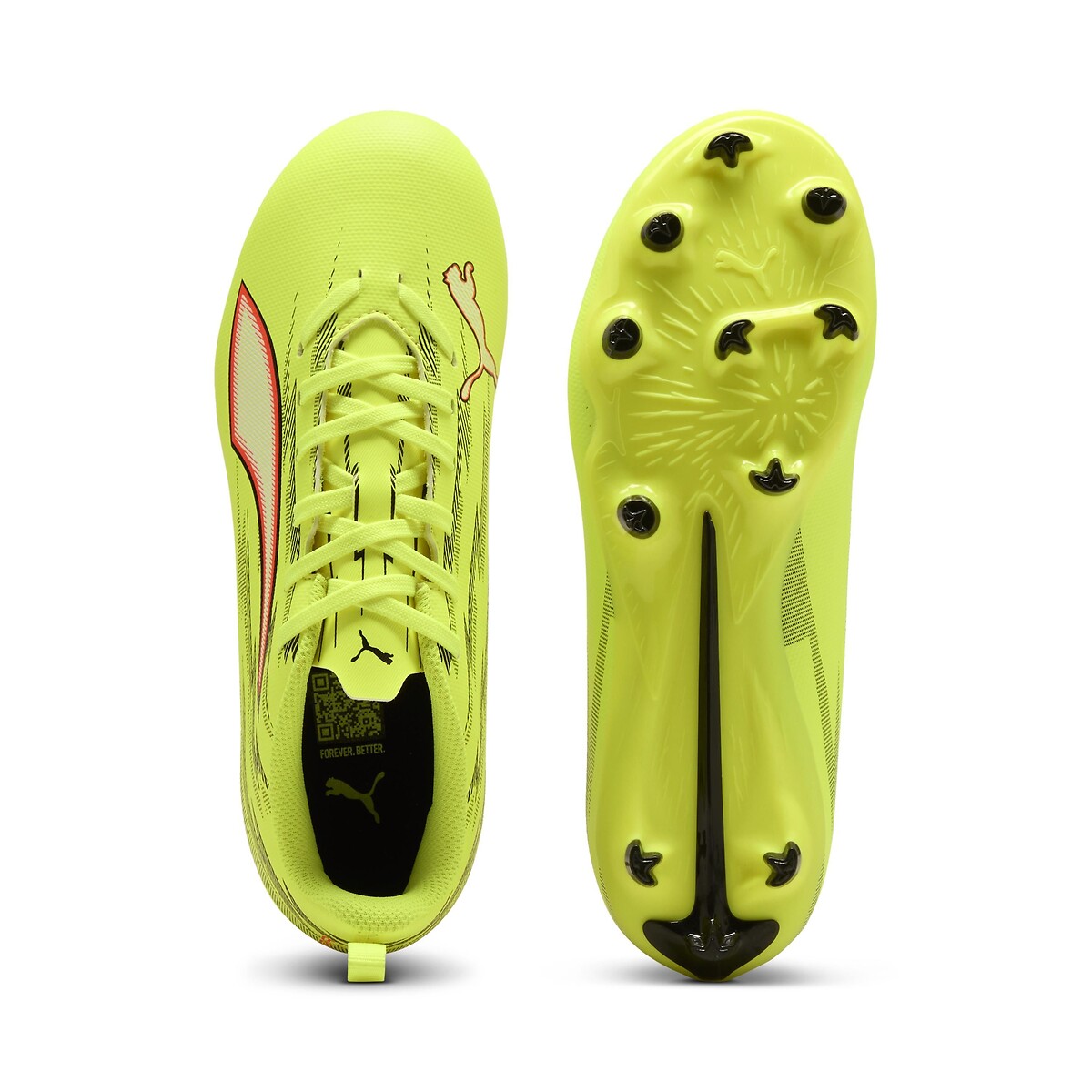 Crampons Ultra 6 Play FG/AG jaune fluo, PUMA
