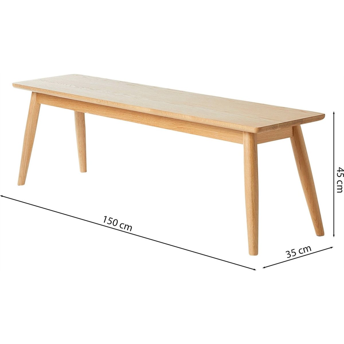 Banc en bois massif collection VISIMMY chêne, RECOLLECTION