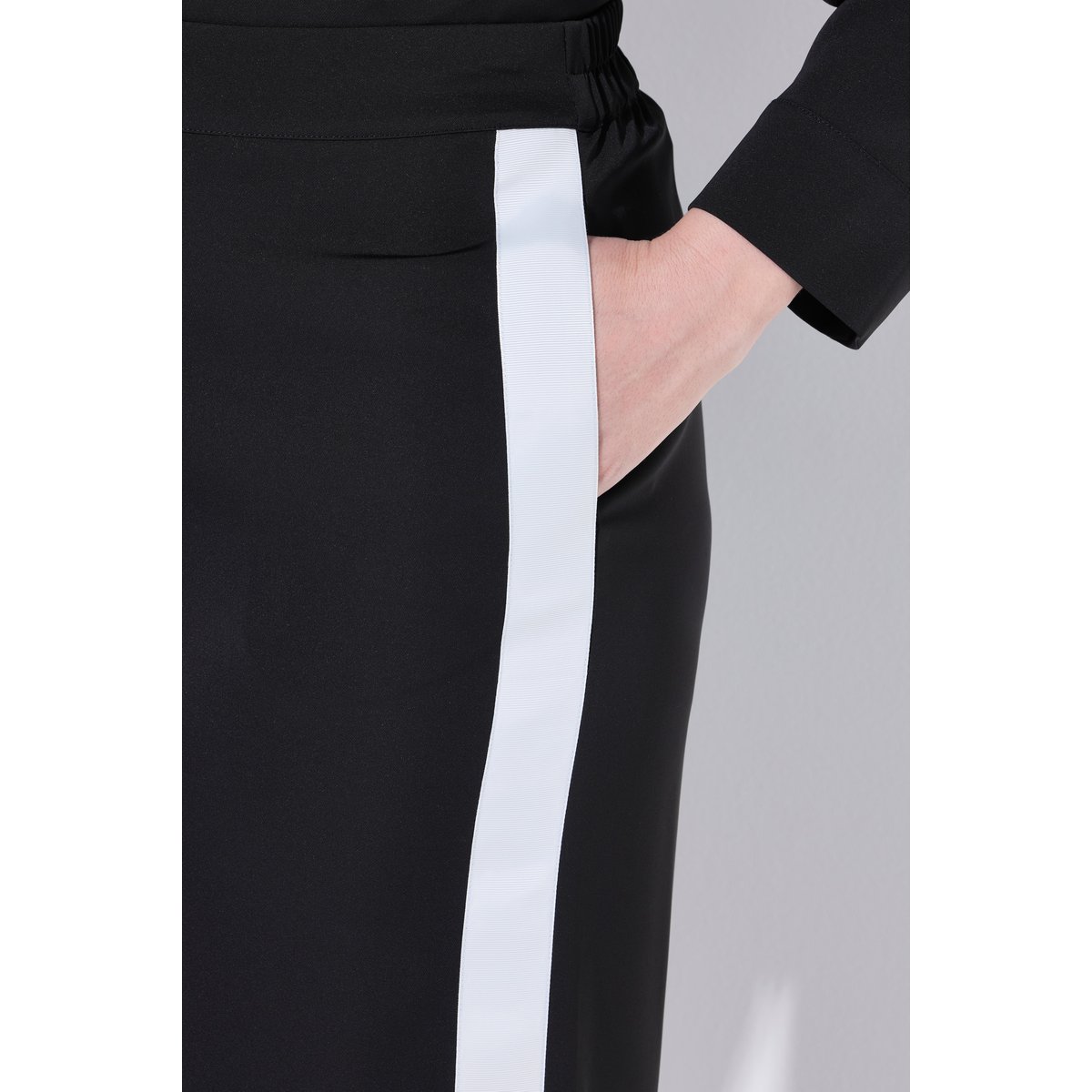 Pantalon Rose jambe large et taille noir, ULLA POPKEN