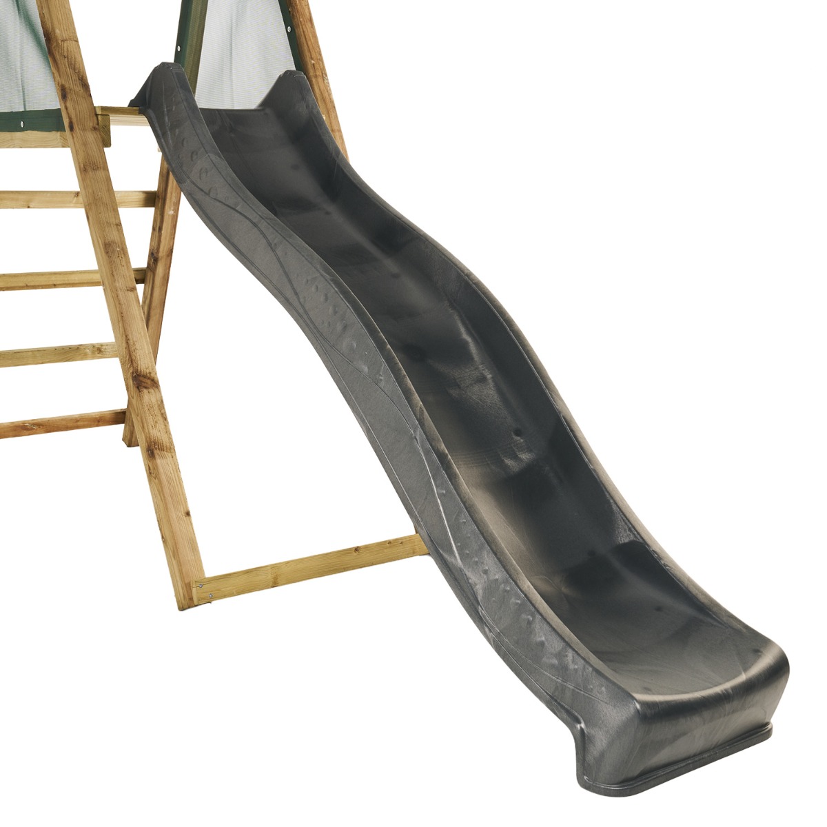 Portique 2 balançoires et toboggan WINDI gris, KANGUI