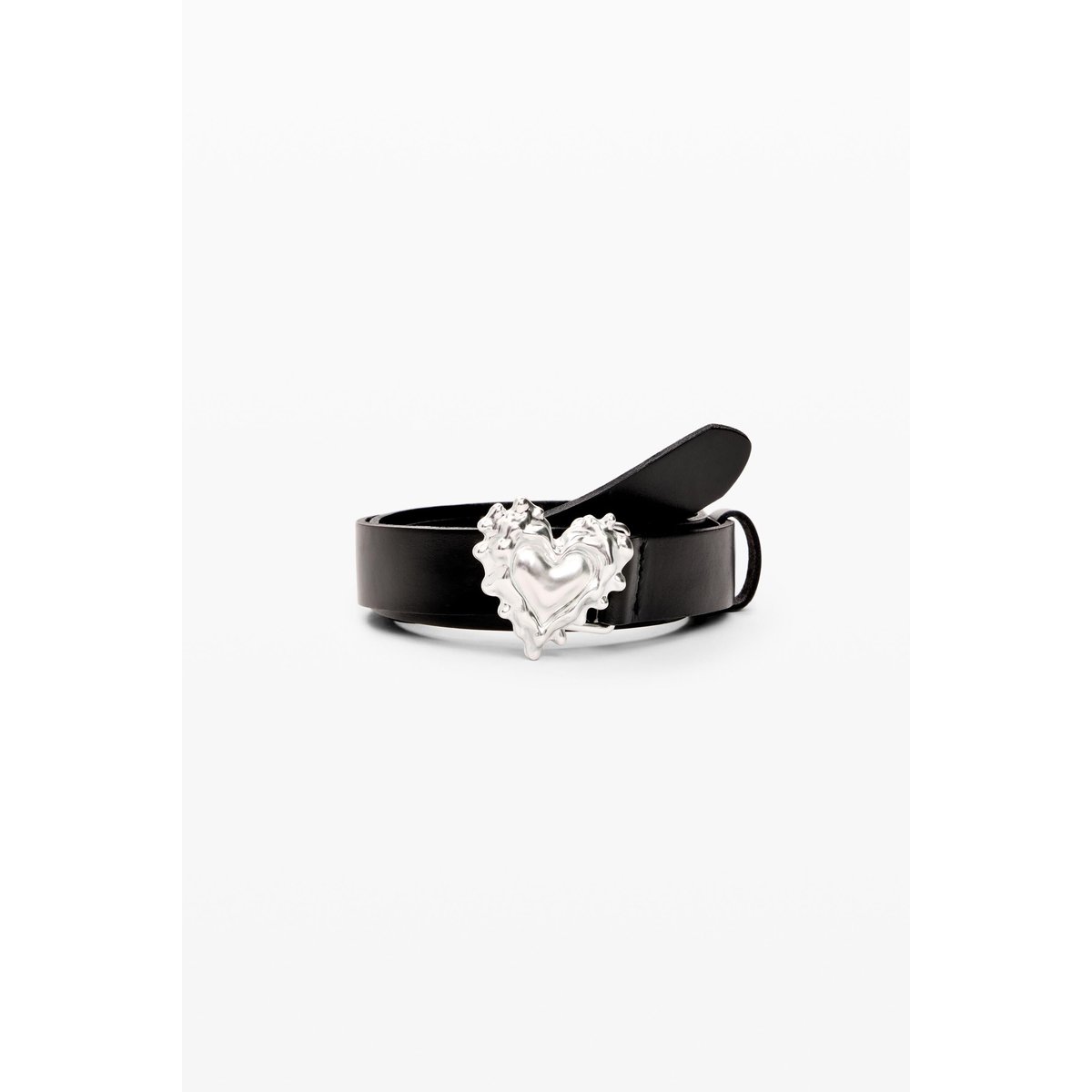 Ceinture Cœur Cuir noir, DESIGUAL
