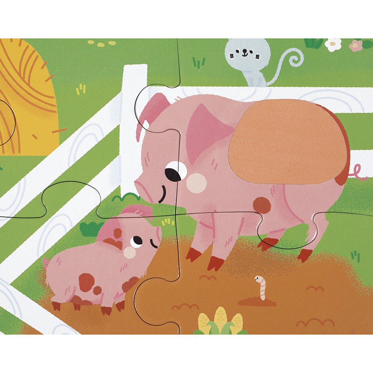 Puzzle Tactile Les Animaux De La Ferme 20 Pcs couleur unique, JANOD