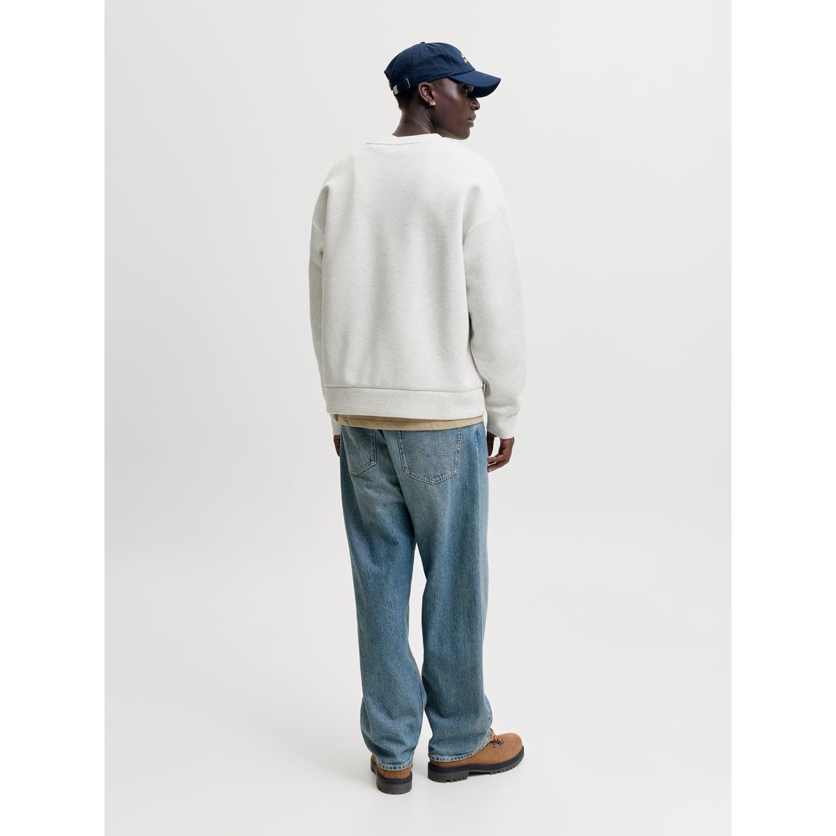 Sweat-Shirt white melange, JACK & JONES