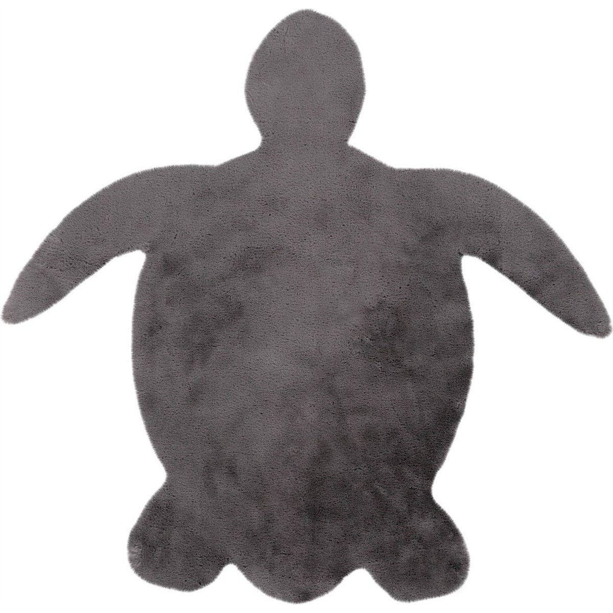 Tapis enfant forme tortue, Effet peluche gris moyen doux, ARTE ESPINA