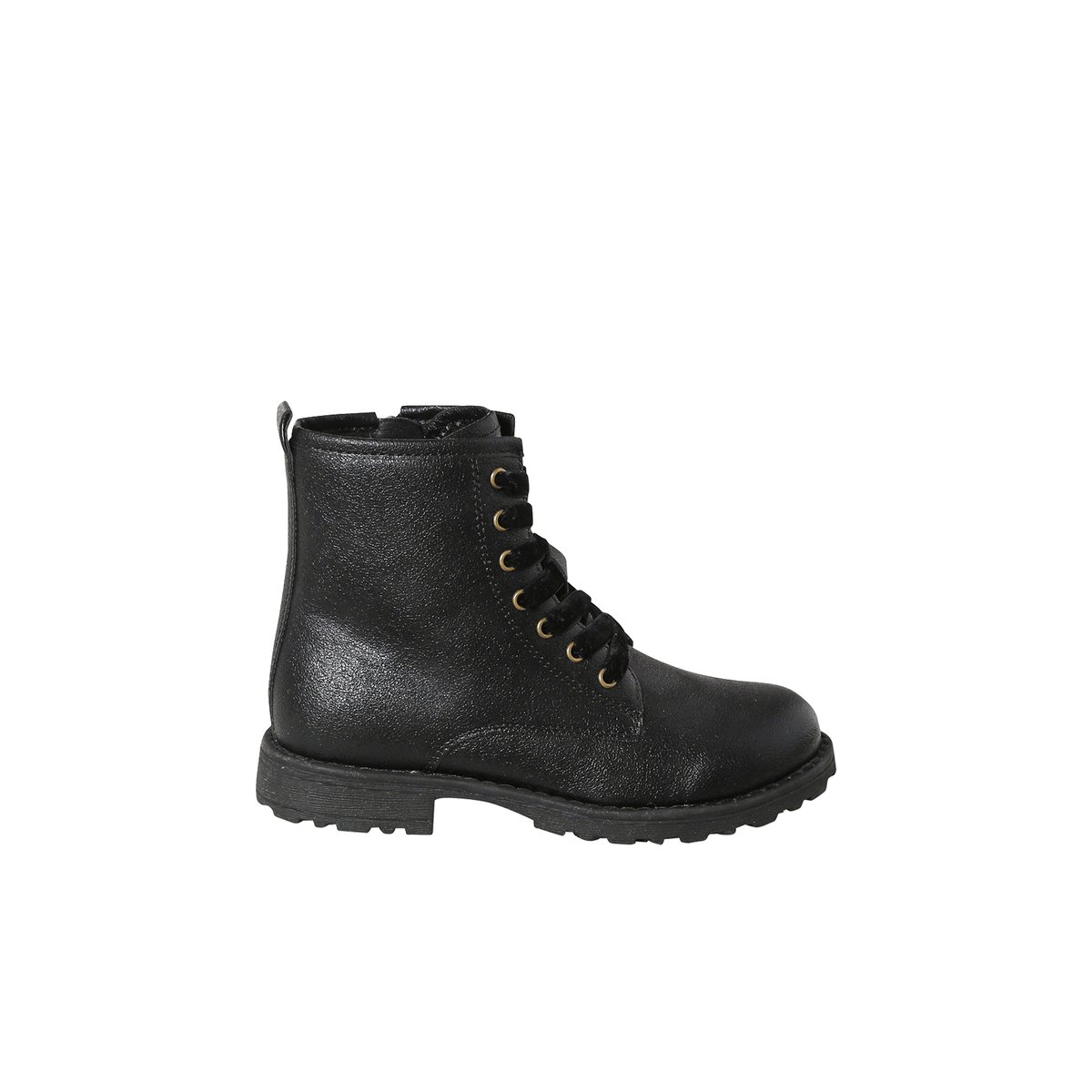 Boots vernies synthétique zippées lot noir, VERTBAUDET