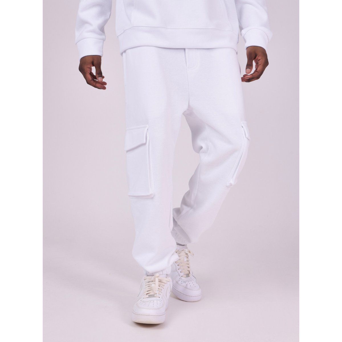Pantalon cargo basic blanc, PROJECT X