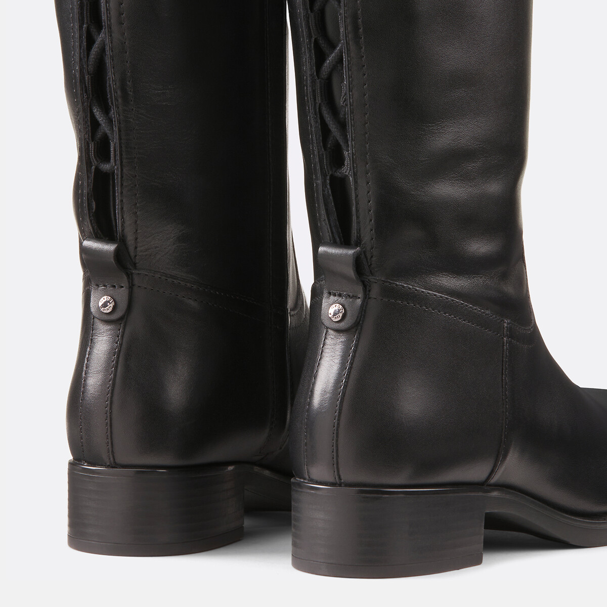 Bottes talon large noir, GEOX