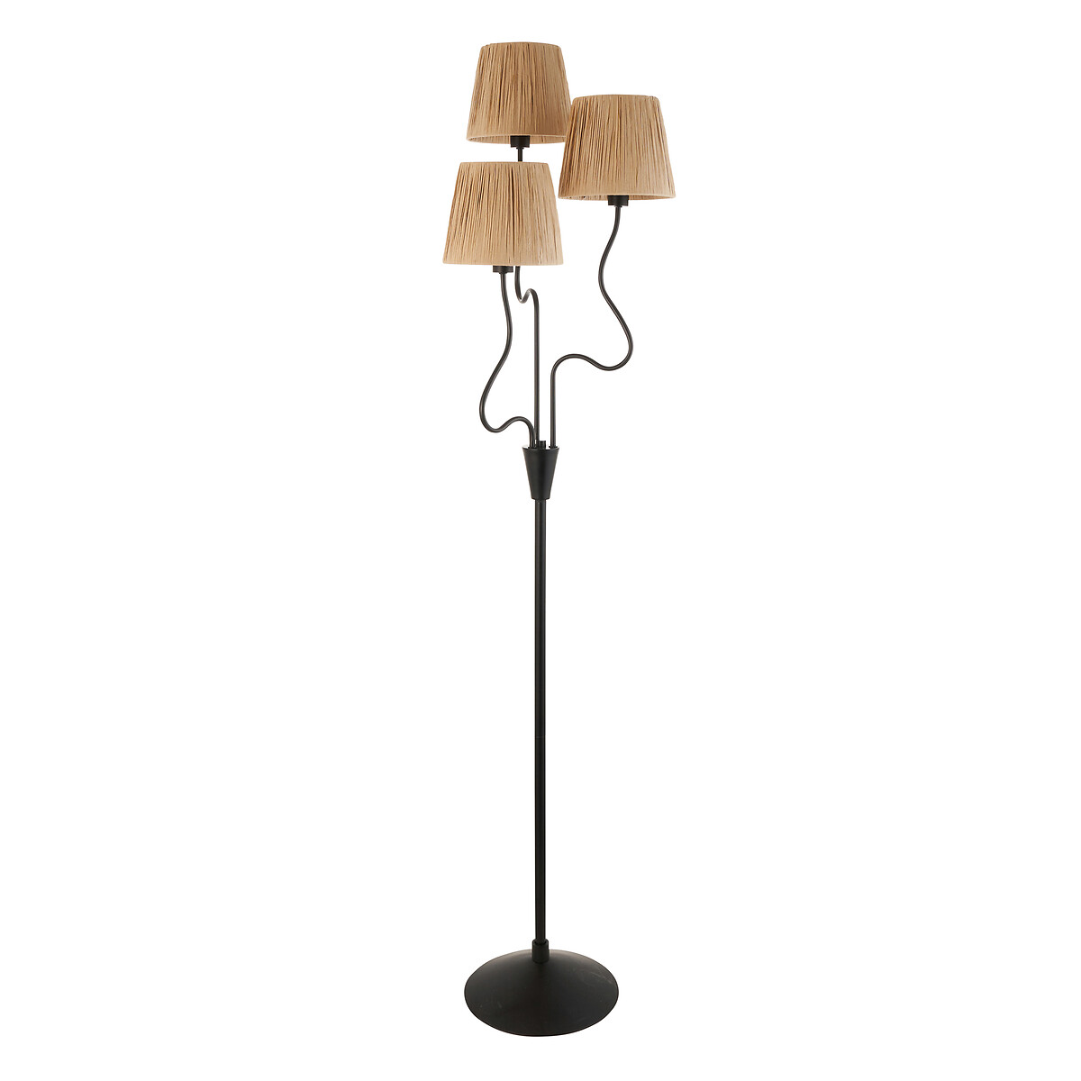 Wesley 3-Light Wriggle Floor Lamp black, ÉDITÉ