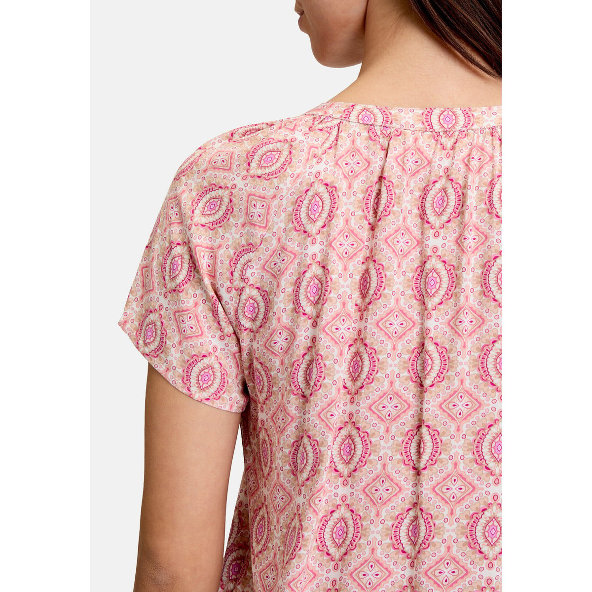 T-shirt façon blouse à ruches cream/apricot, CARTOON