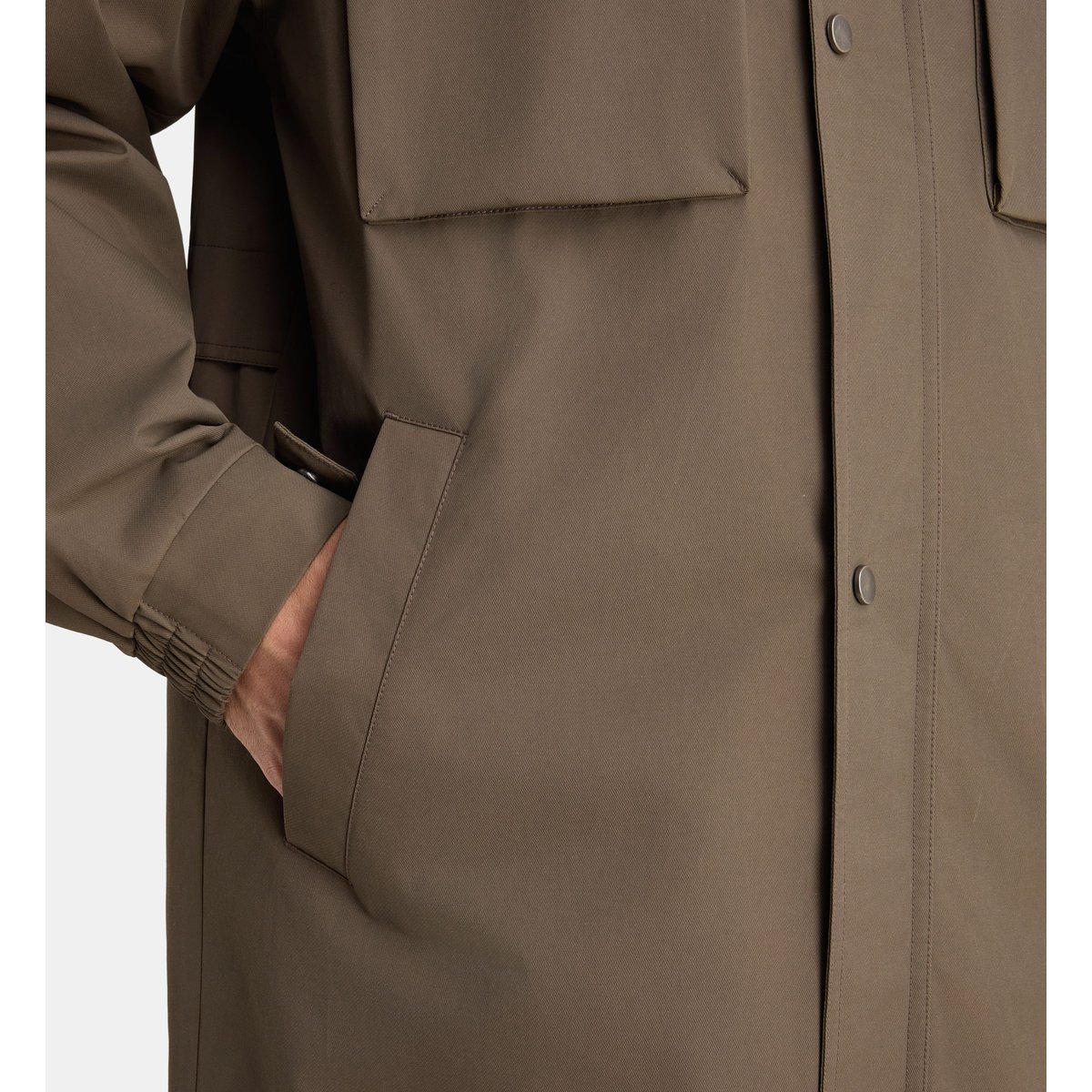 Parka longue tarklit à capuche marron gris, GALERIES LAFAYETTE