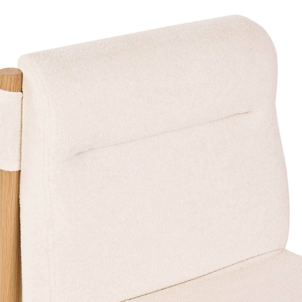 Lot de 6 chaises de salle à manger en bouclette avec pieds métal, DUORAU beige, MEUBLES COSY