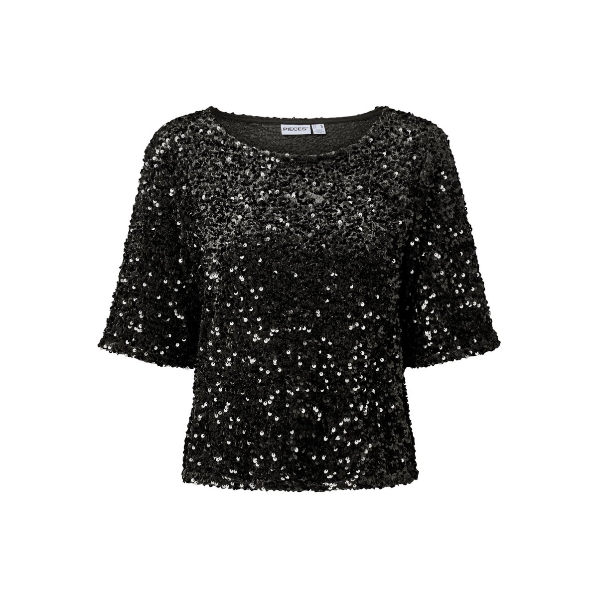 Top À Manches Courtes noir - black1, PIECES