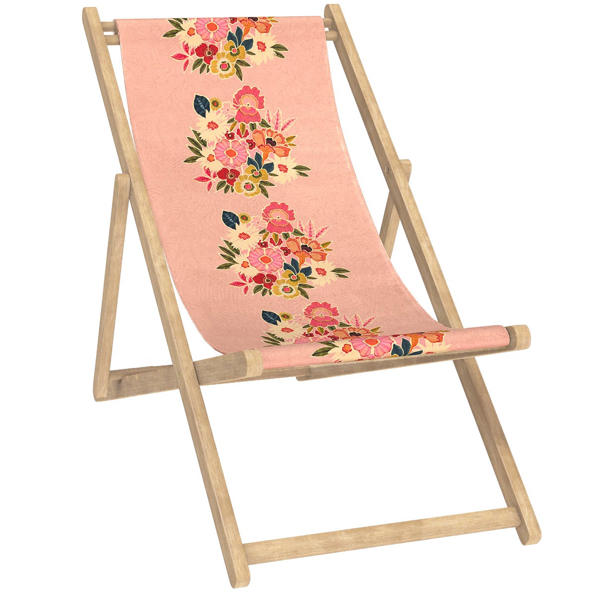 Chilienne en eucalyptus et toile outdoor, KIMIKO rose, VENT DE BOHÈME
