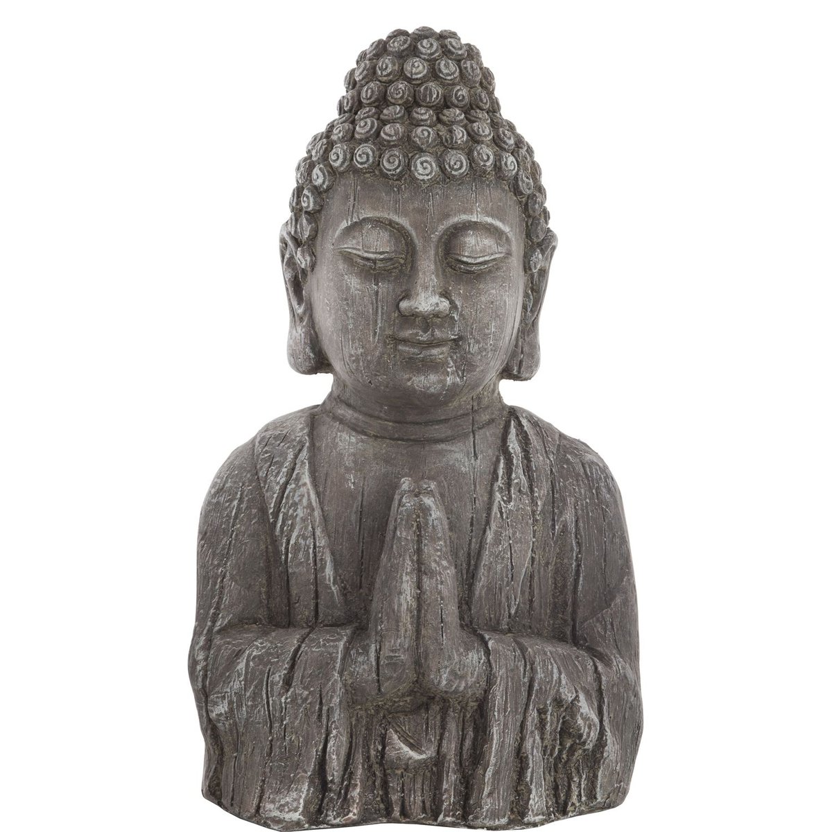 Statuette de bouddha décoration zen JAYAN gris, ATMOSPHERA