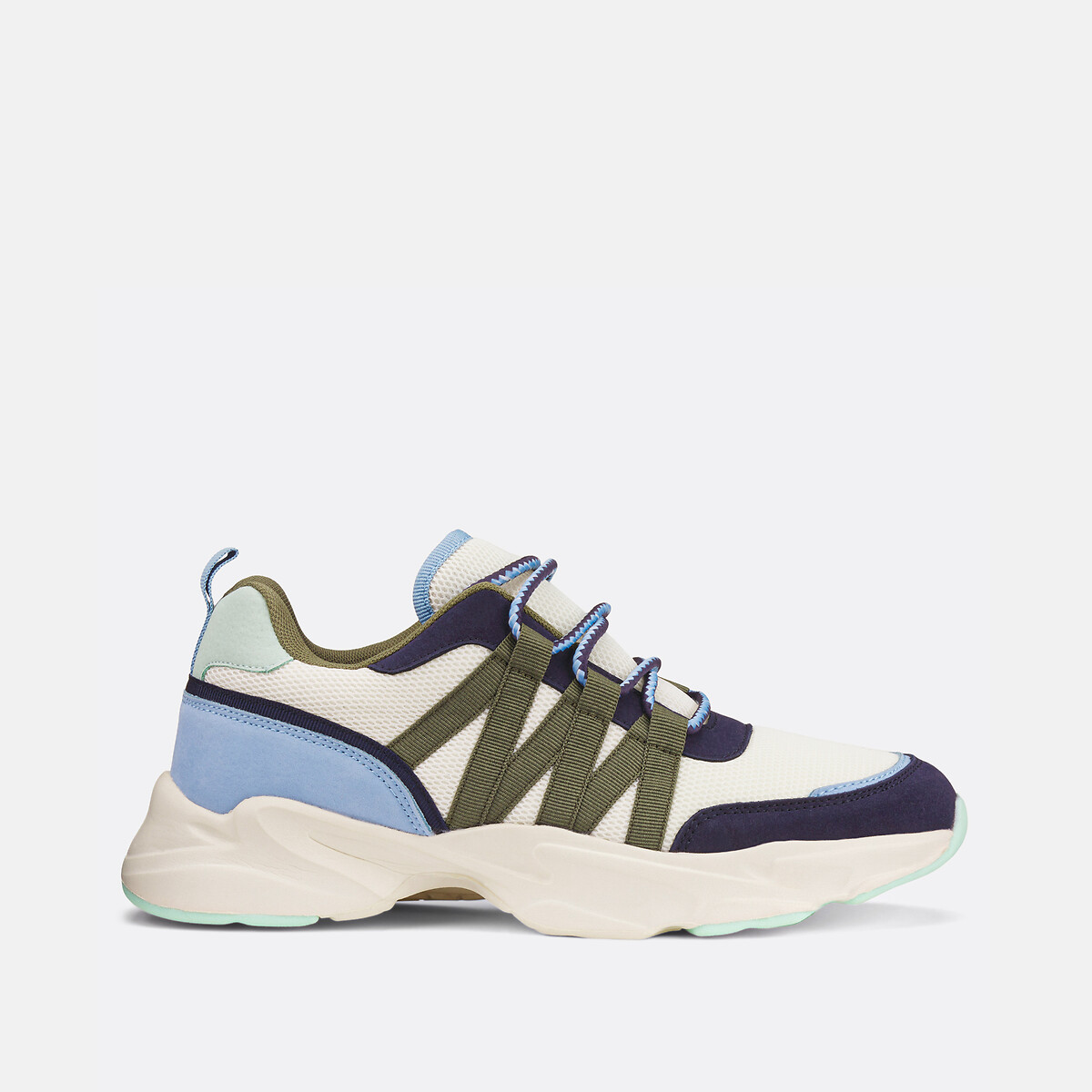 Sapatilhas multicolores, rasto grosso azul/cru, LA REDOUTE COLLECTIONS
