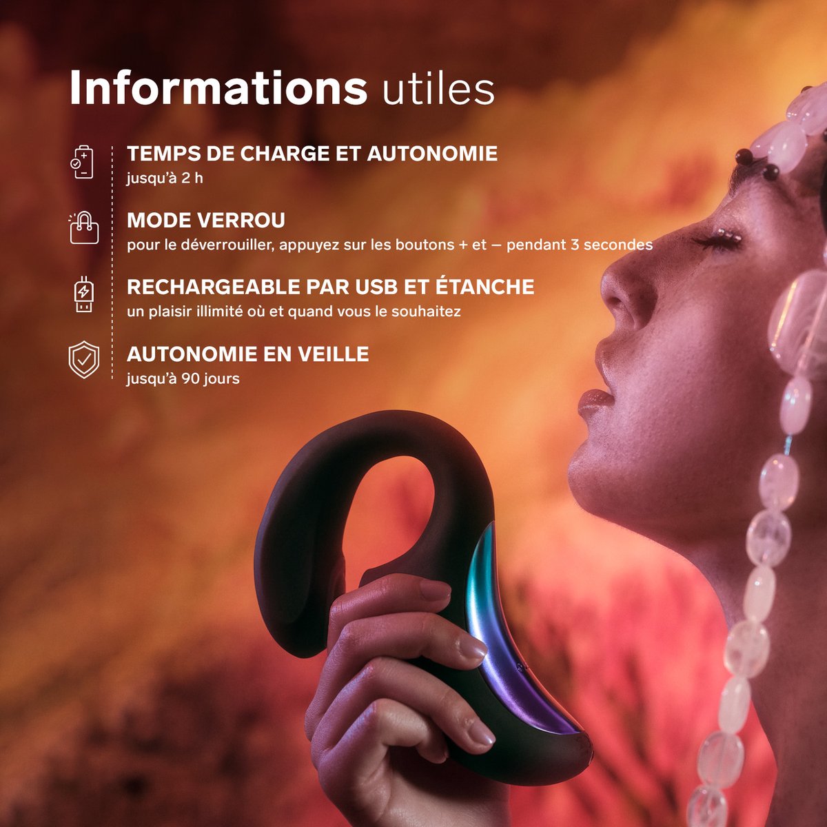 Vibromasseur pour Femme à Stimulation Triple, ENIGMA Double Sonic black, LELO