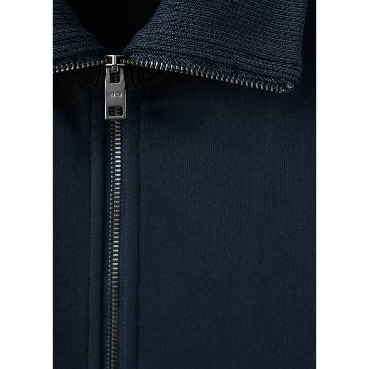 Sweat-shirt zippé bleu marine, MANGO MAN