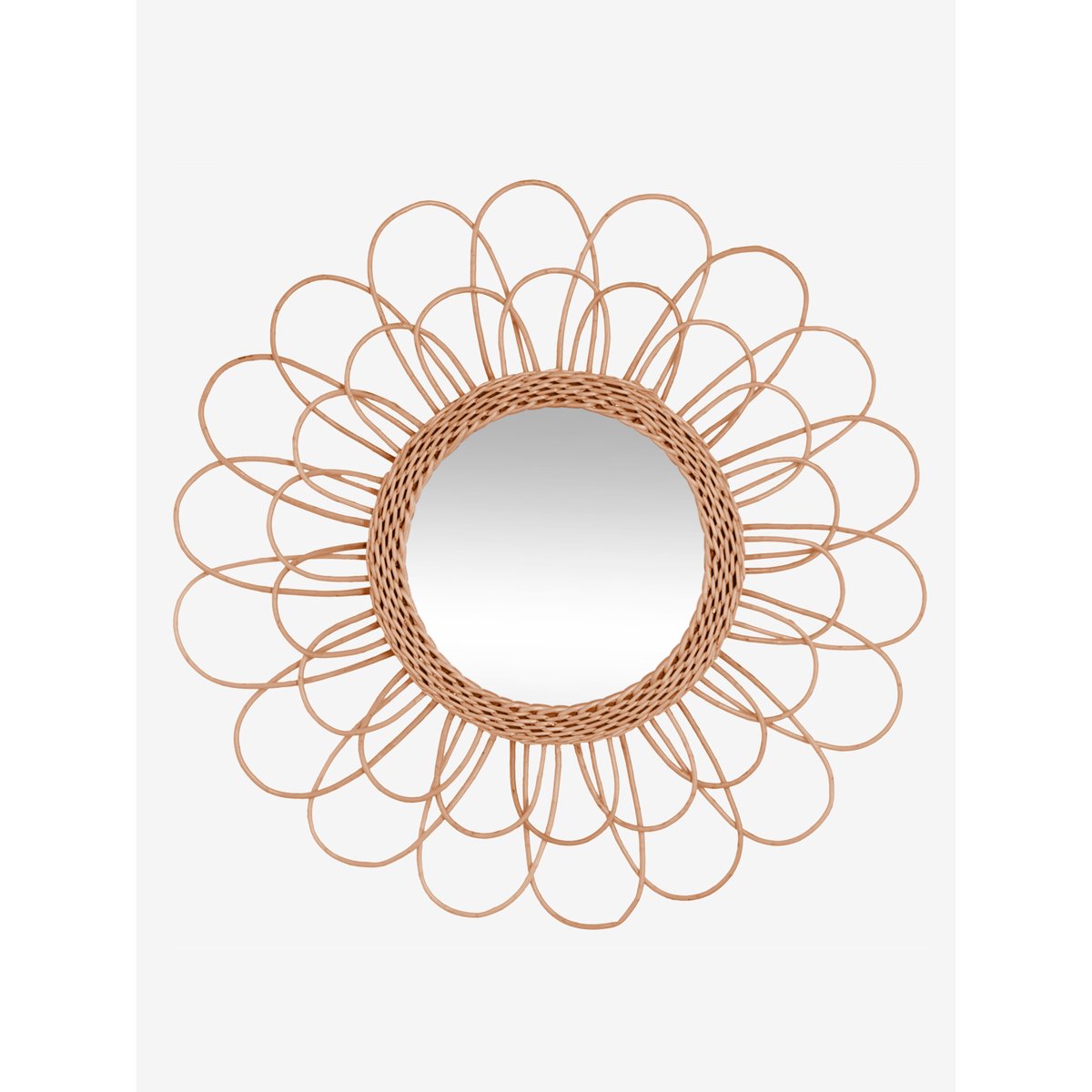 Miroir en rotin Hélios marron, VERTBAUDET