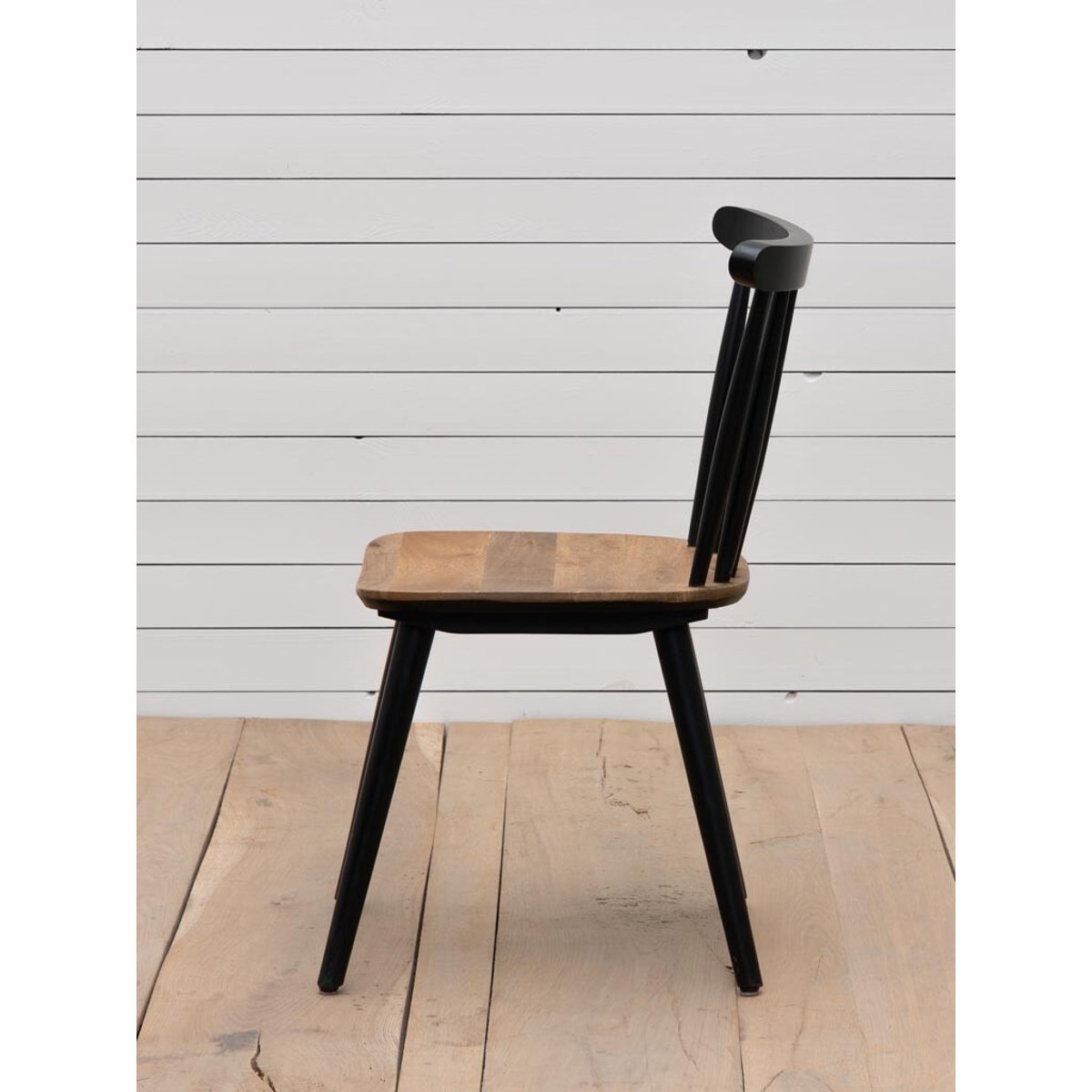 Chaise en bois PAULIN noir, CHEHOMA