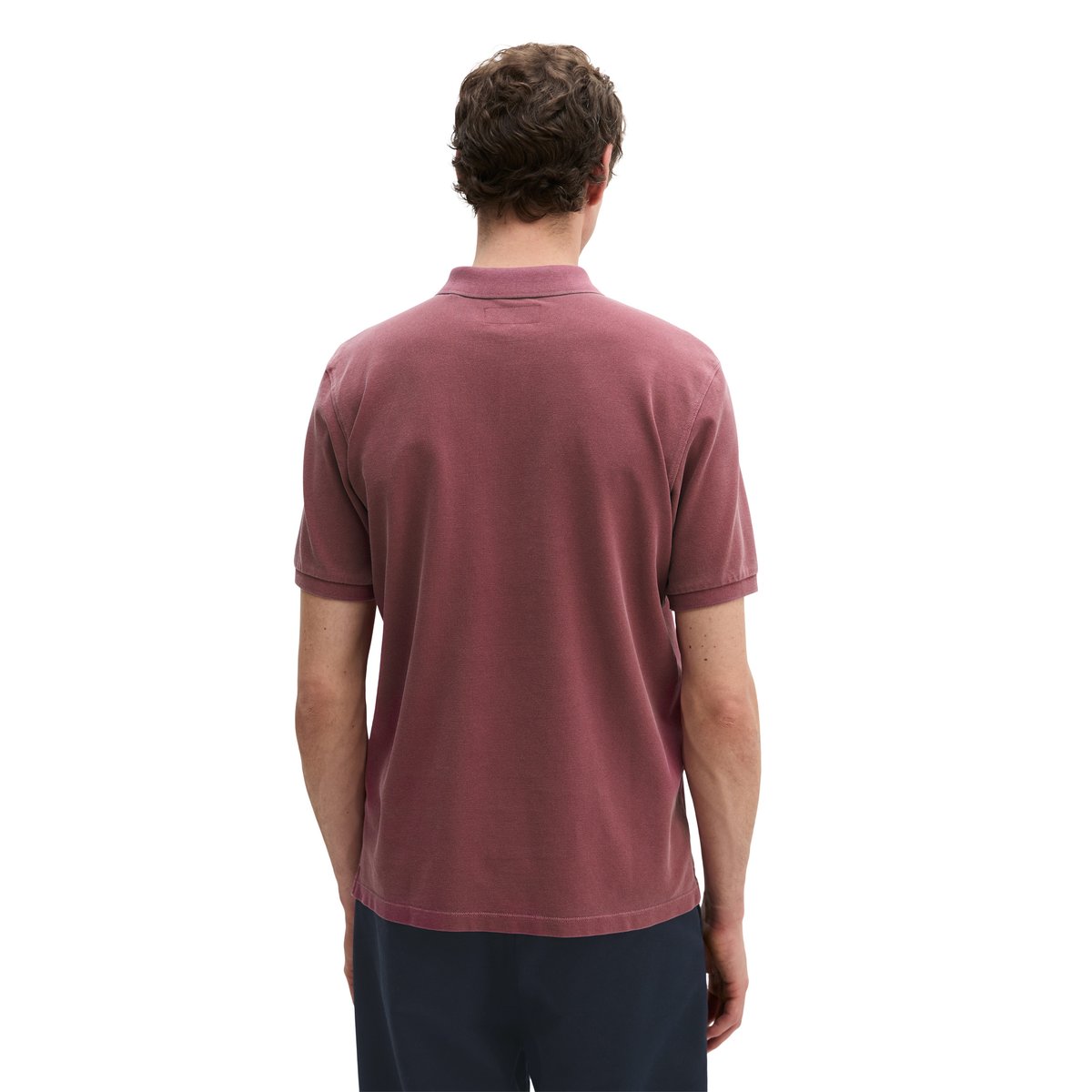 Polo Piqué Garment-dyed régulier en coton bio bleu, MARC O'POLO