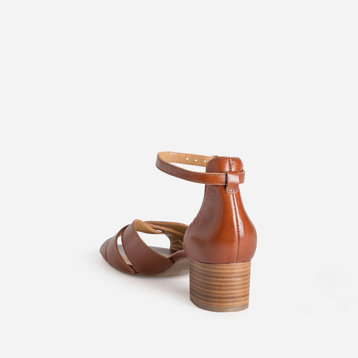 Sandale À Talon en cuir TAMICA cognac, ERAM