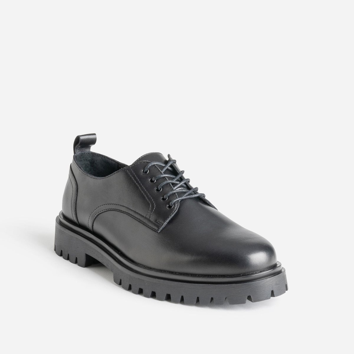 Derby en cuir CELESTIN noir, ERAM