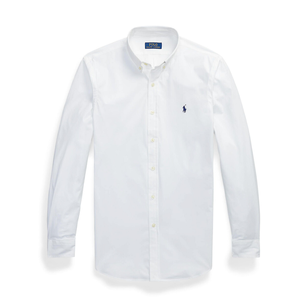 Camisa entallada de popelín elástico blanco, POLO RALPH LAUREN