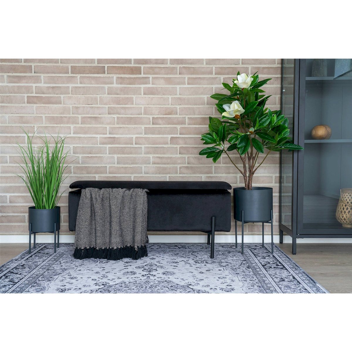Banc coffre tapissé collection BELLENT vert foncé, RECOLLECTION