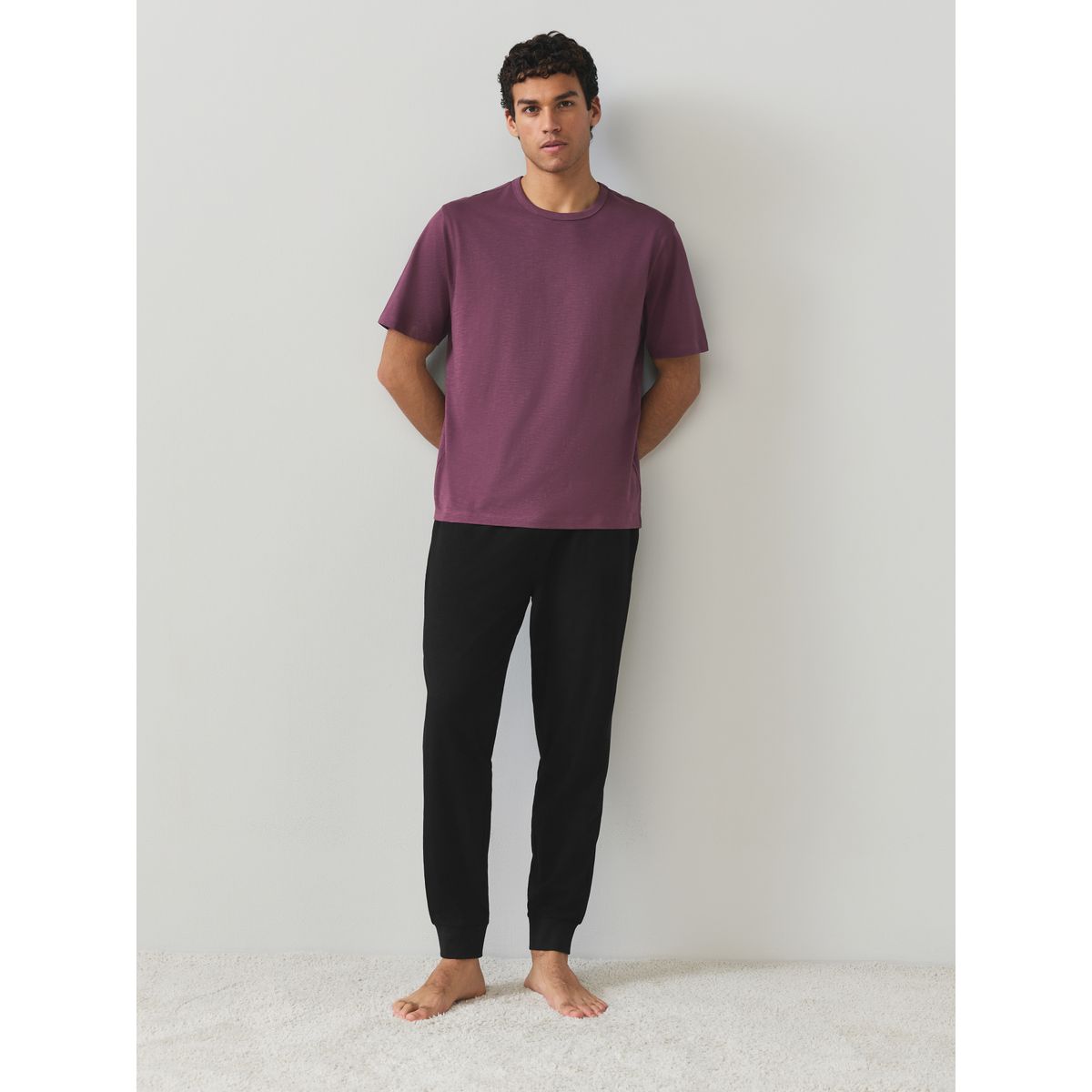 Pyjama en jersey à manches courtes, lot de 2 bleu/mauve, NEXT