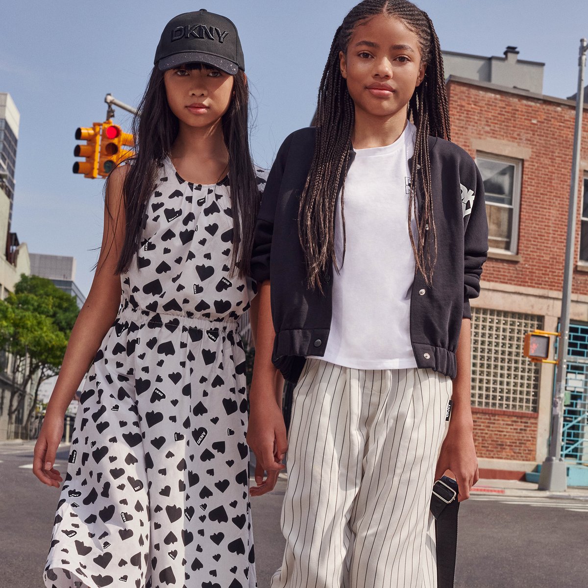 Casquette pailletée en coton black, DKNY