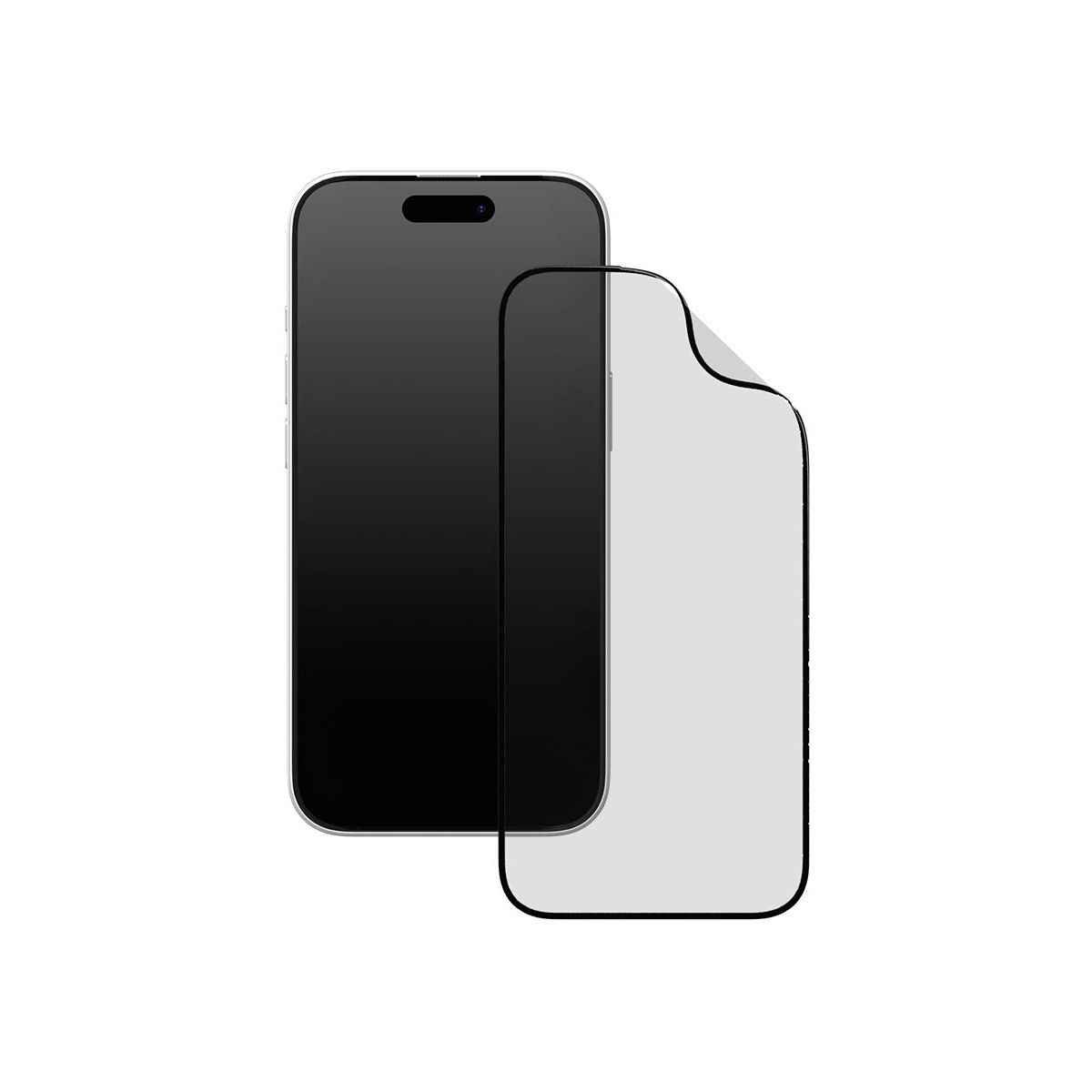 Protège écran iPhone 15 verre trempé anti-chocs 3D couleur unique, RHINOSHIELD