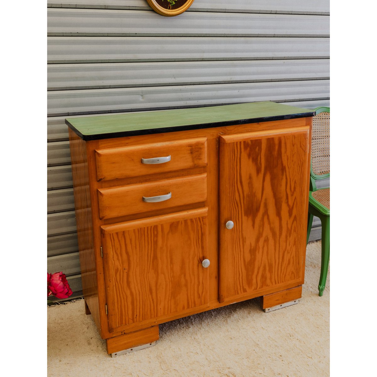 Buffet mado en bois Gilbert N°1910 - Bon état bois foncé, DEBONGOUT