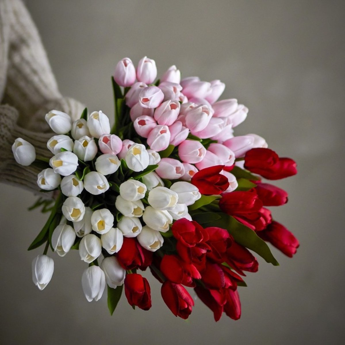 Bouquet de tulipes artificielles TULIP blanc, BLOOMINGVILLE