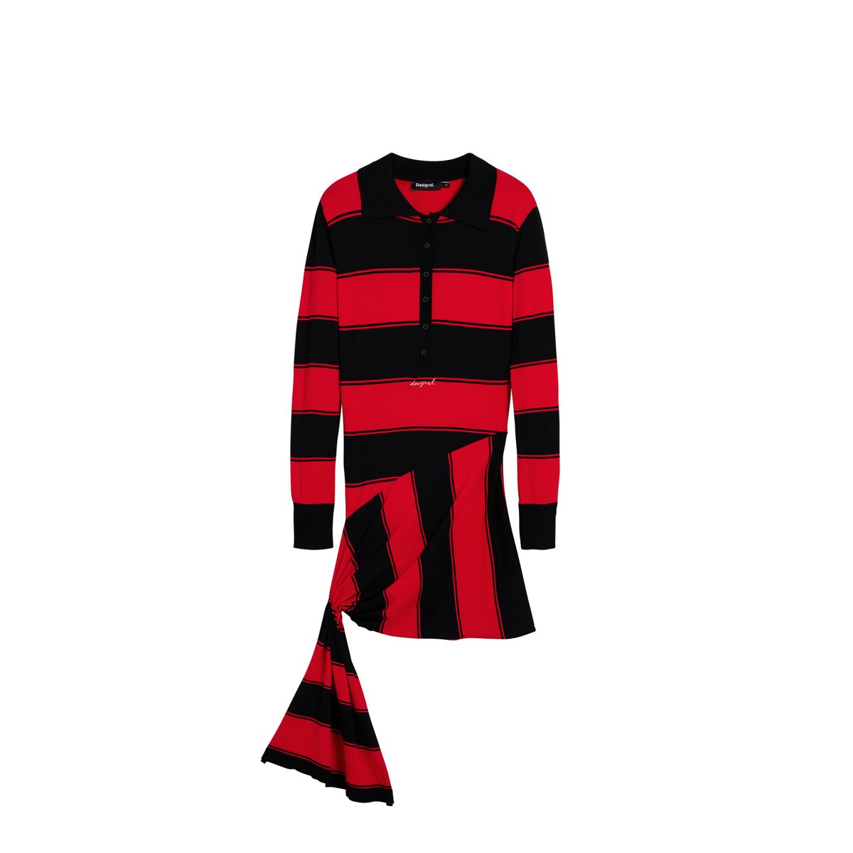 Robe polo en maille rouge, DESIGUAL