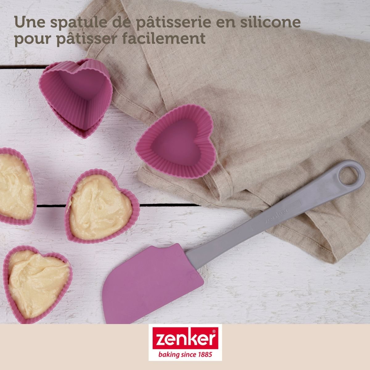 Set de 4 ustensiles de pâtisserie moule à manqué bols et spatule noir|inox, ZENKER