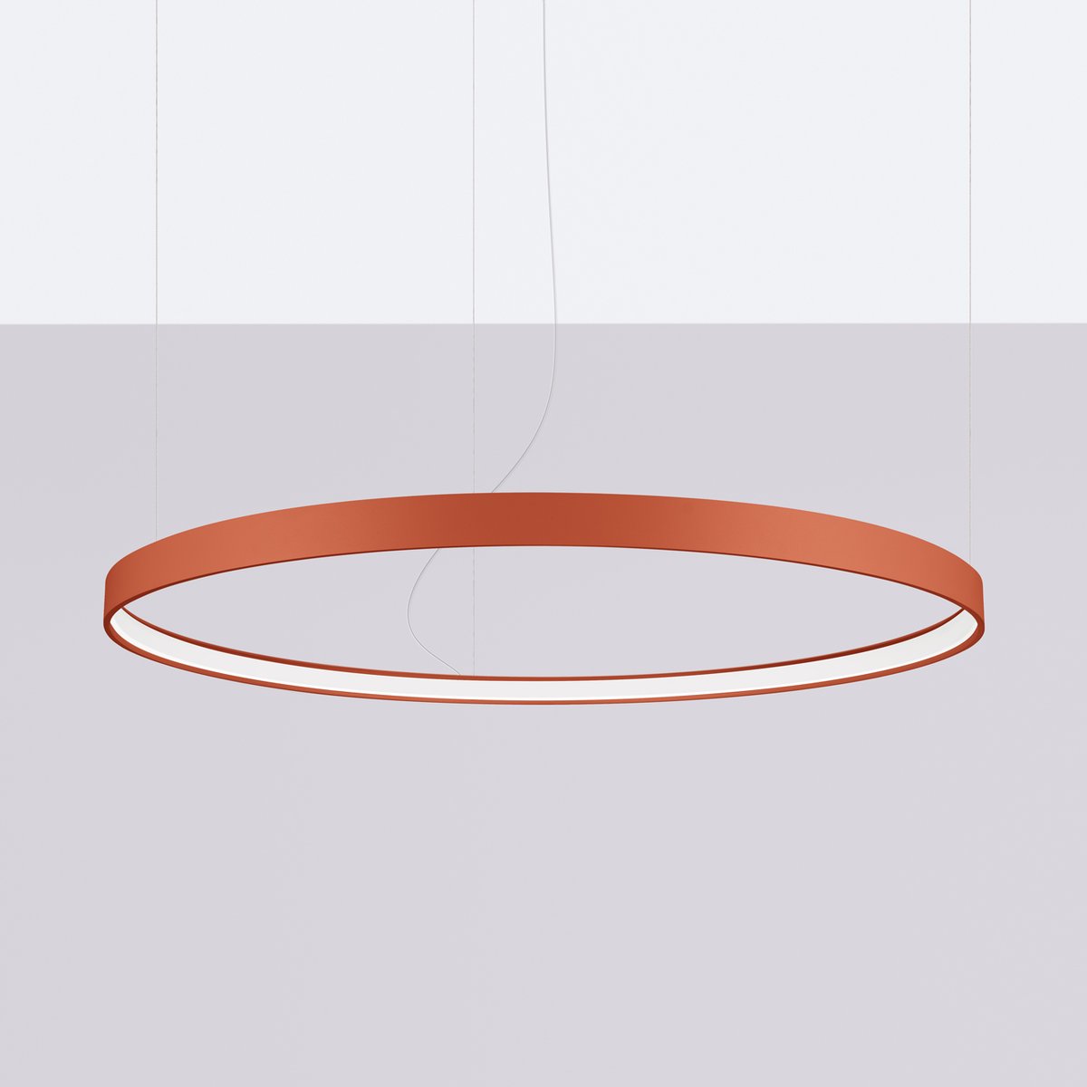 Lustre Aluminium Ocre Rouge LED 1 Rio ocre rouge, EDEN