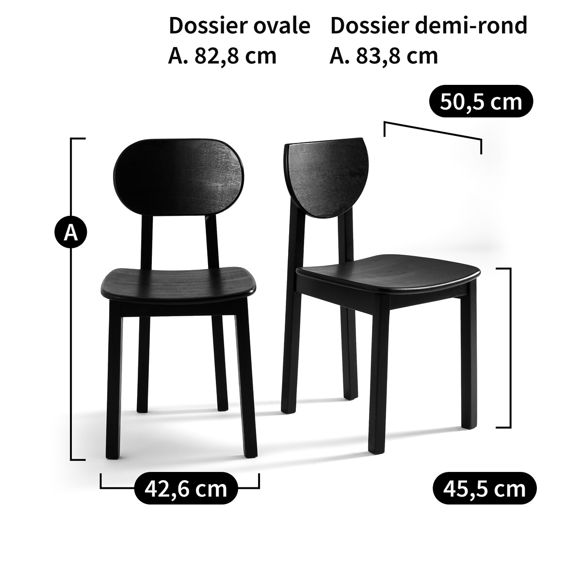 Lot de 2 chaises frêne, Tribal blanc, LA REDOUTE INTERIEURS