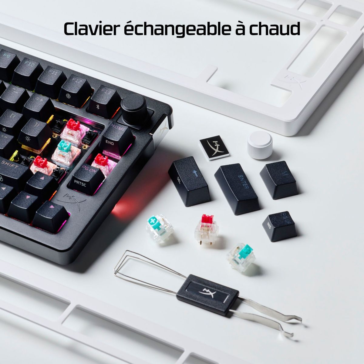 Clavier gamer sans fil Alloy Rise Wireless 75 couleur unique, HYPER