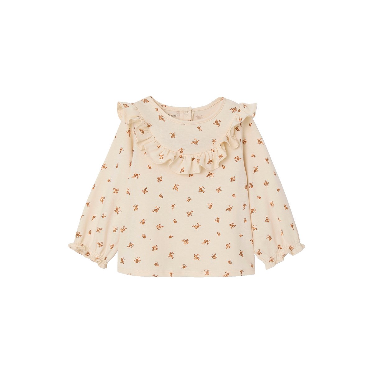 T-shirt imprimé esprit blouse vanille, VERTBAUDET