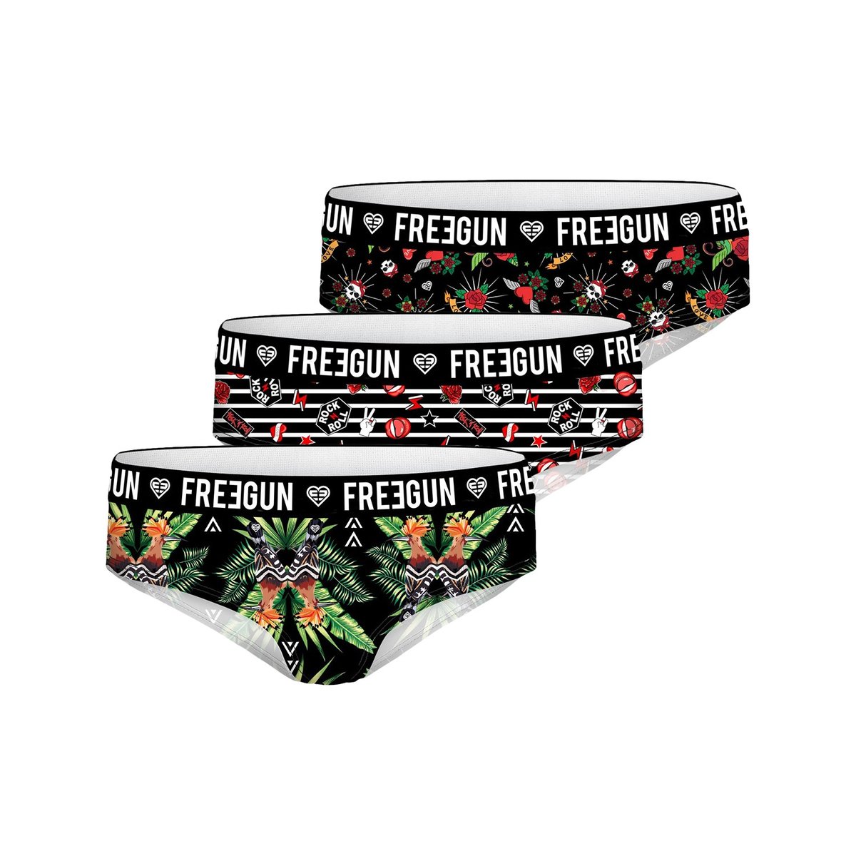 Lot De 3 Culottes Surprise Microfibre aléatoire, FREEGUN