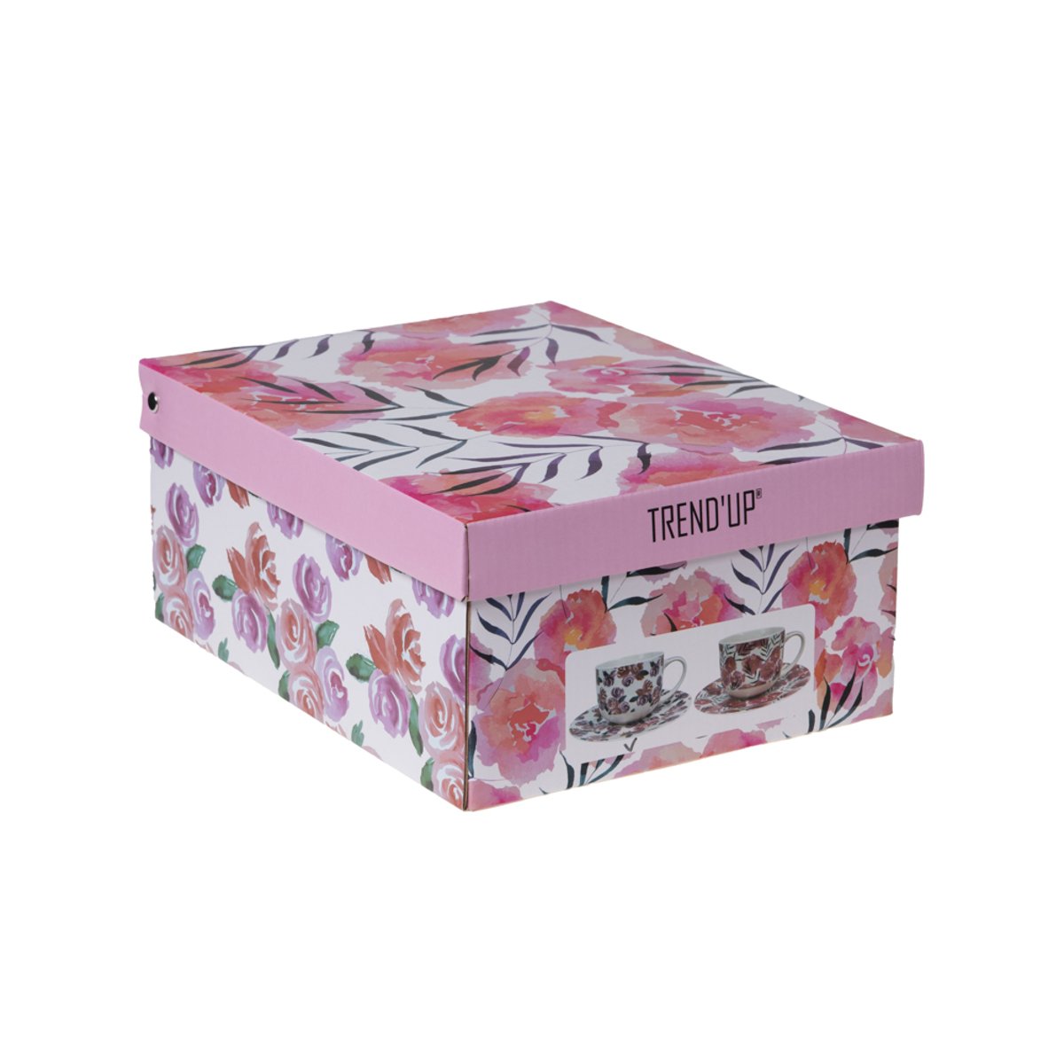 Coffret déjeuner Rosalia 47 cl (lot de 2) multicolore, TREND'UP