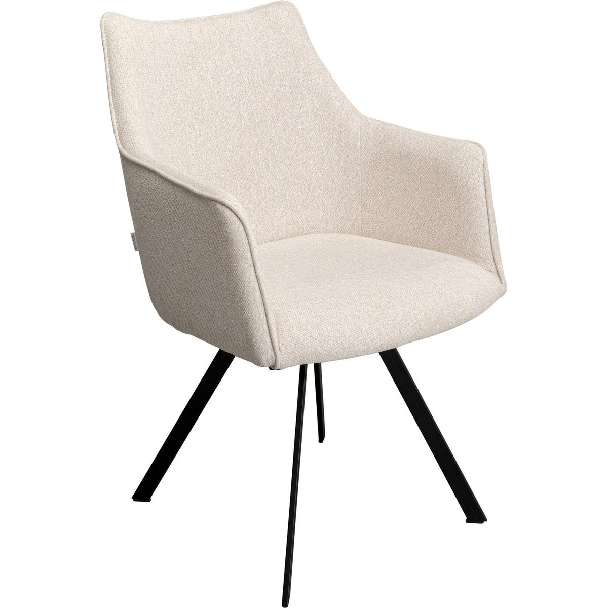 Chaise avec accoudoirs pivotante, MODINO beige, KARE DESIGN
