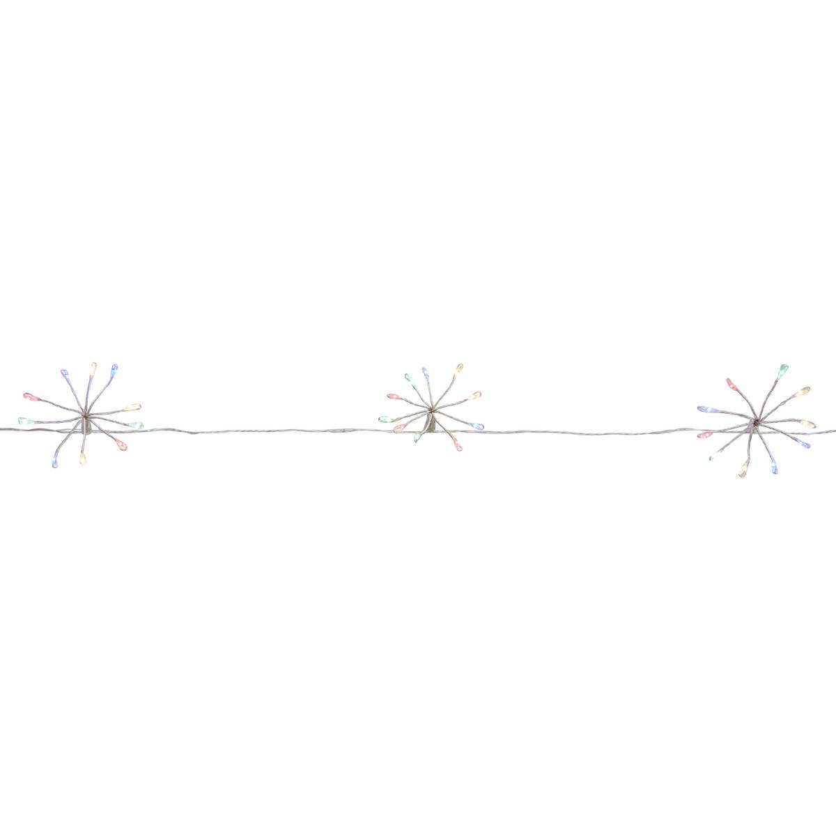 Guirlande lumineuse à pompons d'extérieur 3 m 150 LED blanc froid fil cuivre 13 fonctions avec minuteur et transformateur multicolore, FEERIC LIGHTS & CHRISTMAS