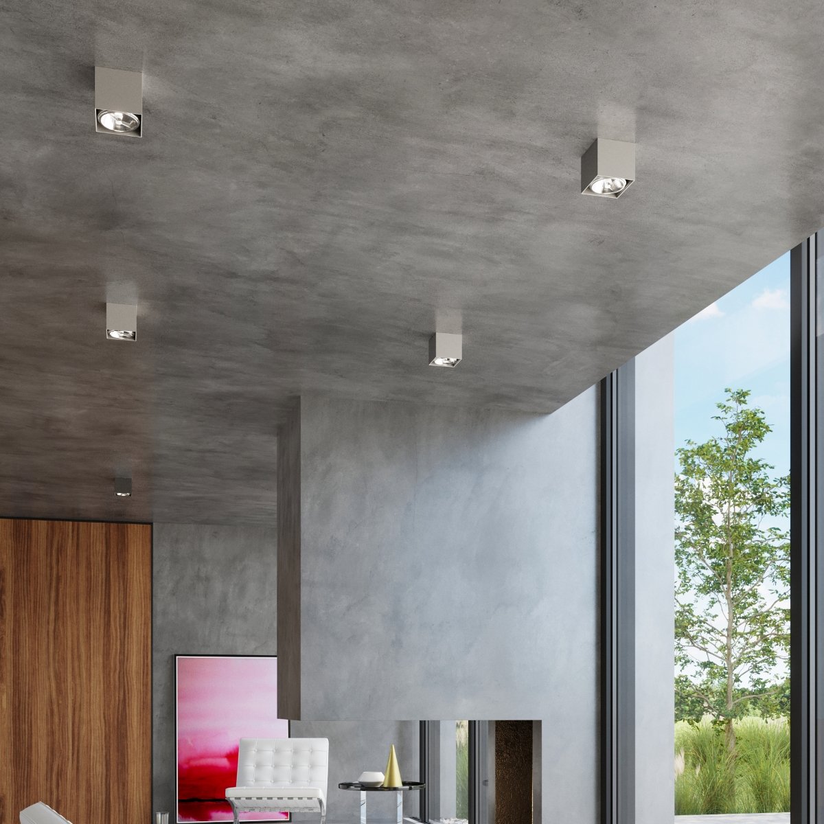 Plafonnier Aluminium Gris GU10/ES111 1 Blake gris, EDEN