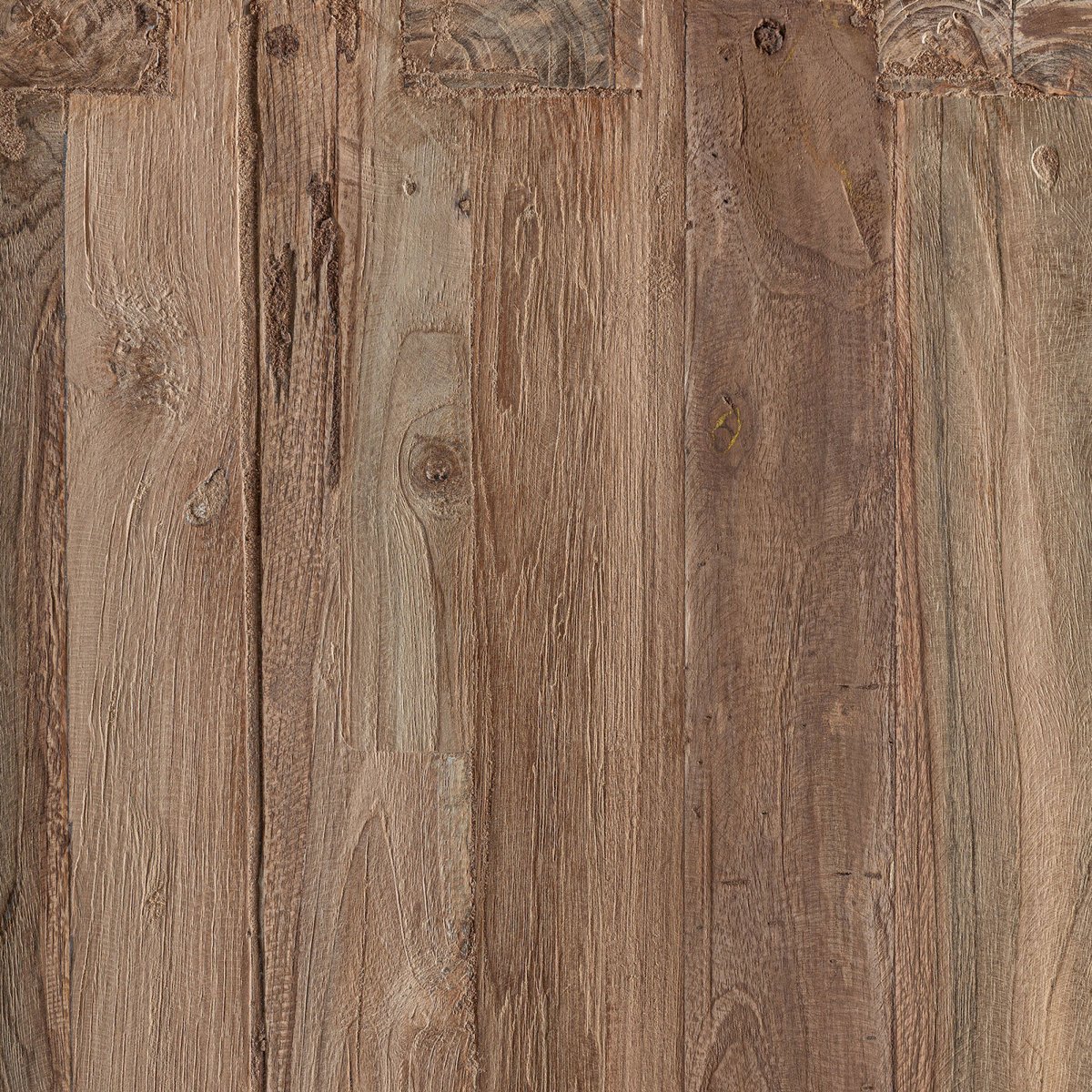 Console rustique en bois de teck brun, RECOLLECTION