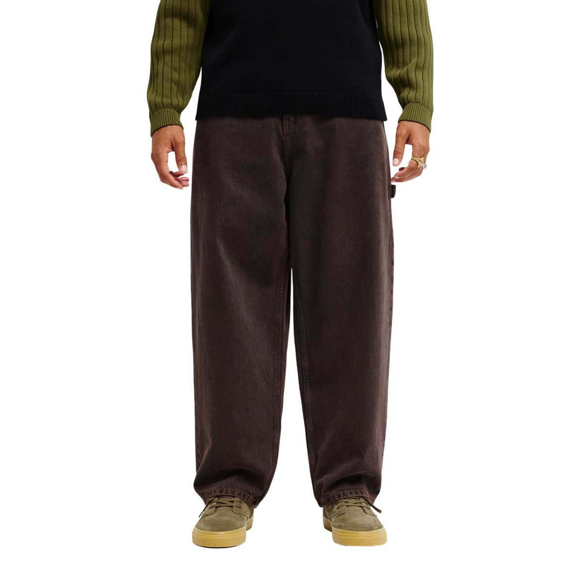 Jean baggy YOUNG GUNS DENIM noir black black tint brown, QUIKSILVER