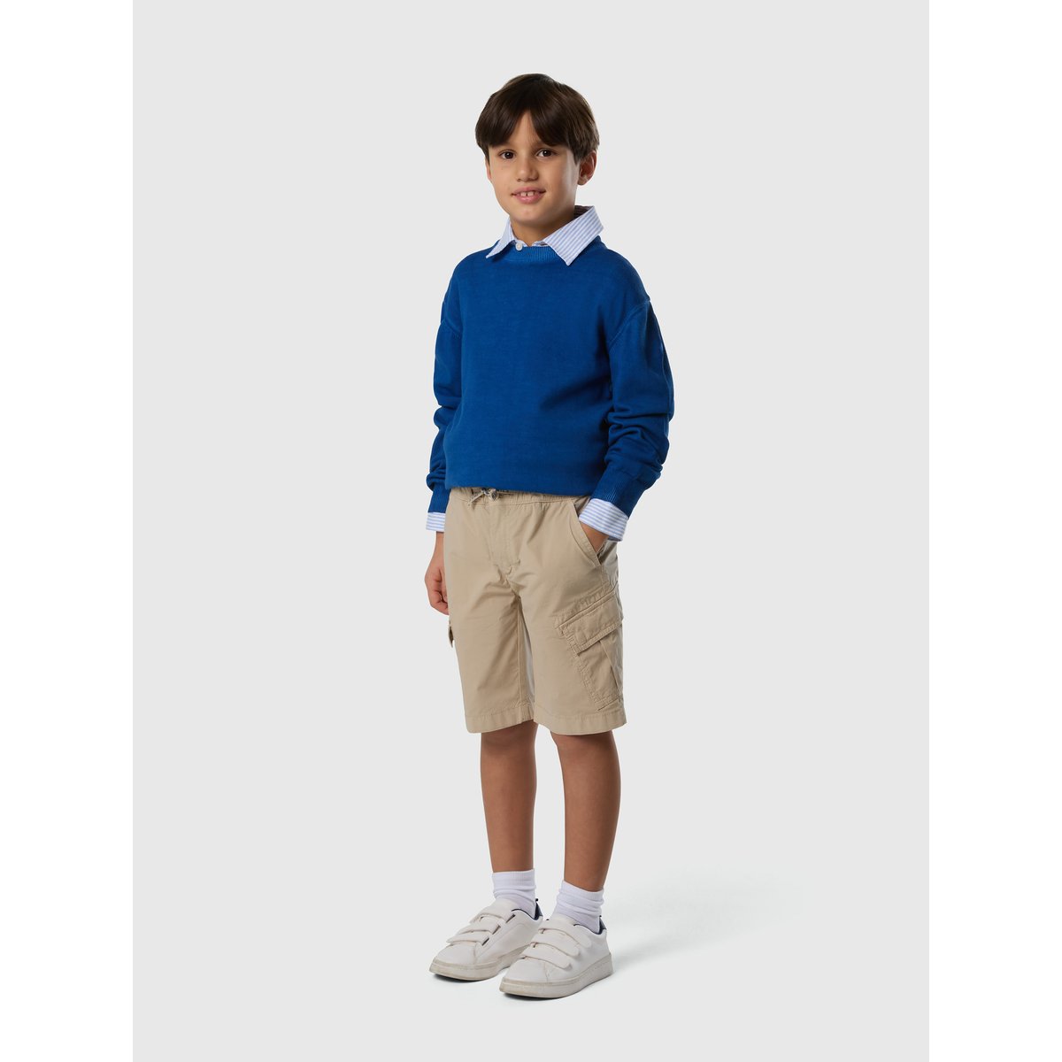 Short cargo à taille élastique beige, NORTH SAILS