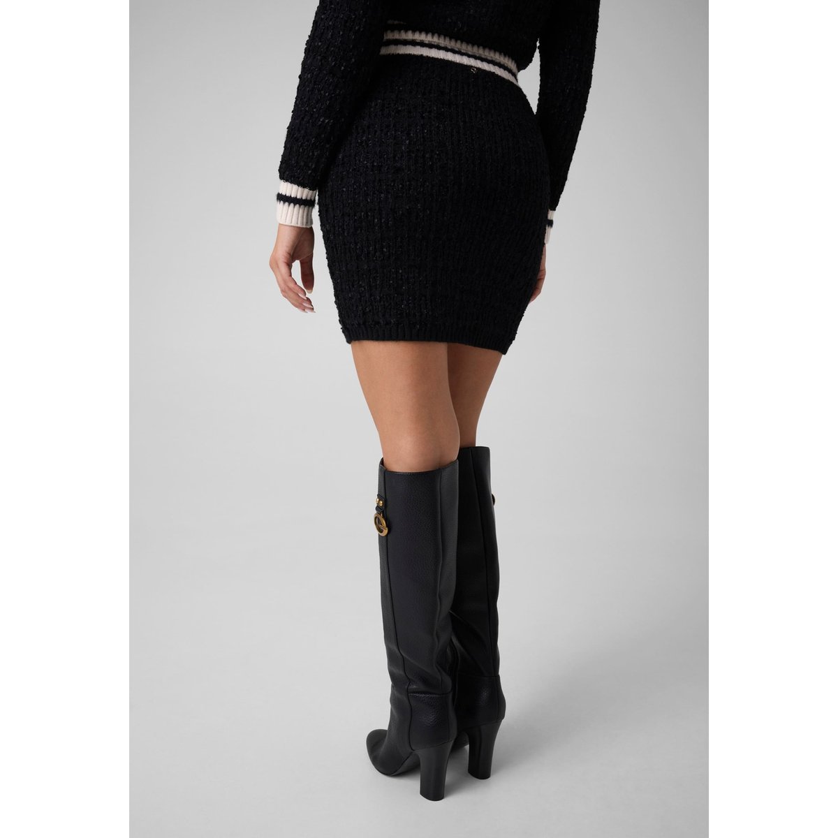 Jupe Mini En Maille noir, GUESS