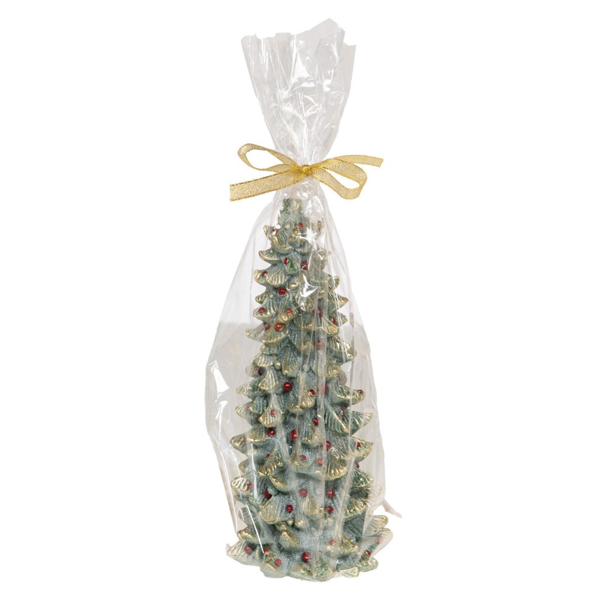 Bougie sapin tradition H22 cm en cire vert, AMADEUS